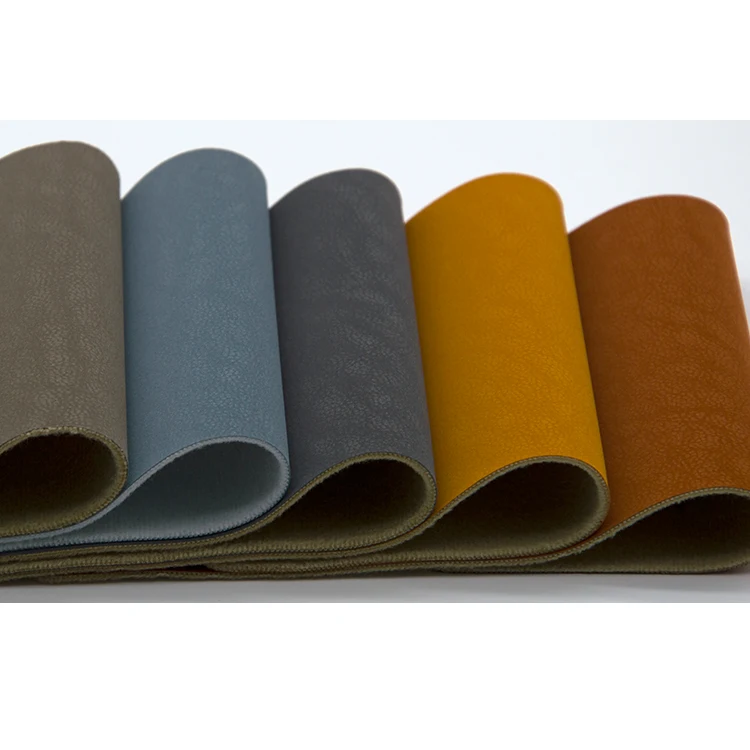 Stock high end pu synthetic leather solvent free pu faux leather for bags sofa upholstery