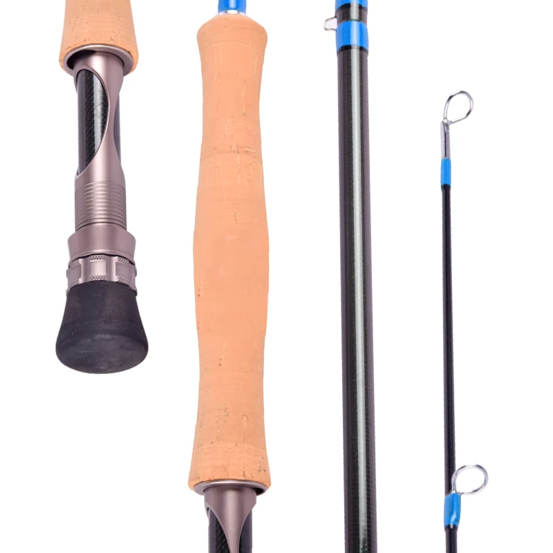 ODM OEM Professional Manufacturer Carbon Fiber Fly Fishing Rods 4 Sections 3A Cork Handle Pole Rods