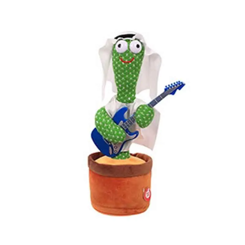Plush Toys 120 Englisg Songs Favor Dancing Talking Singing Cactus Music Electronic toy with Song Potted Early Education For Kids