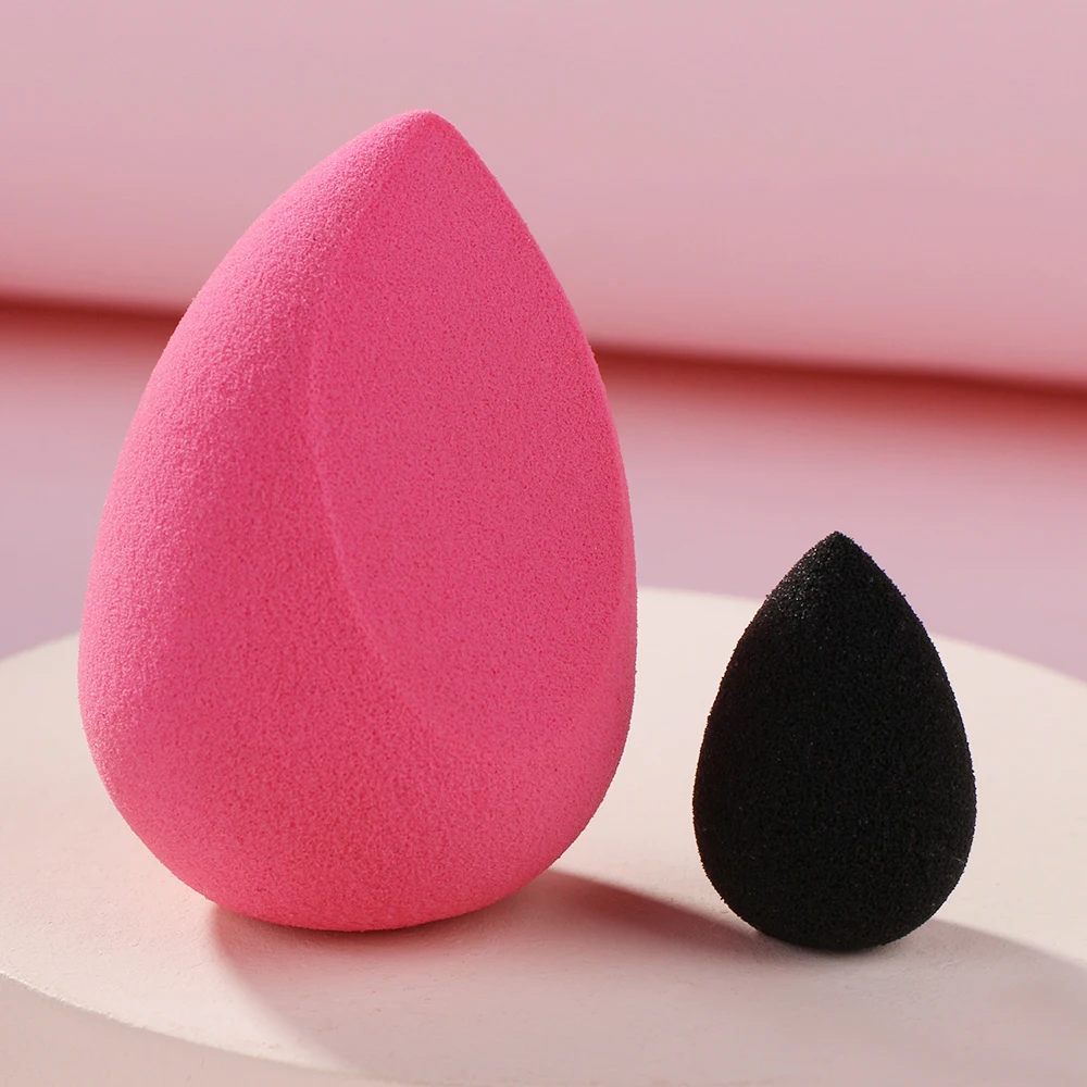 BEILI custom Latex Free Waterdrop Gourd Vegan pink black Beauty Sponge Super Soft Makeup Blender eggs Beauty Puff Makeup Sponge