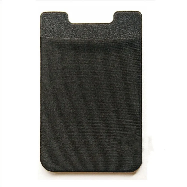 Removable and washable 3M adhesive sticker fabric card holder for cell iphone