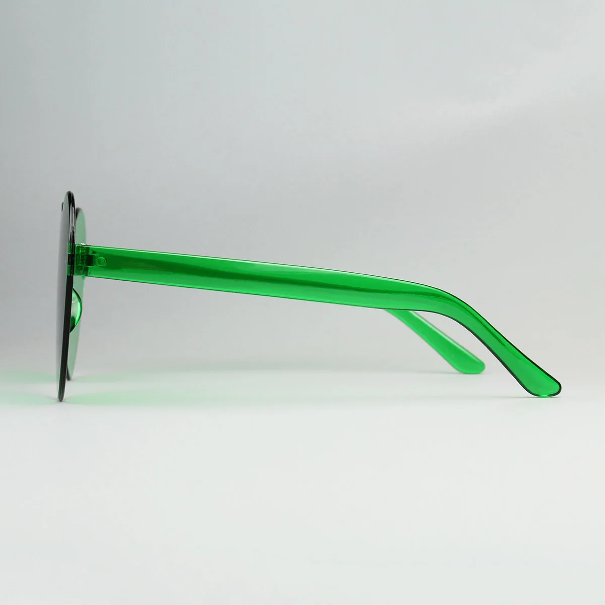 Heart Shape Eyewear Rimless Transparent Heart Glasses Colorful Party Favors Frameless Sun Glasses Green Heart Sunglasses