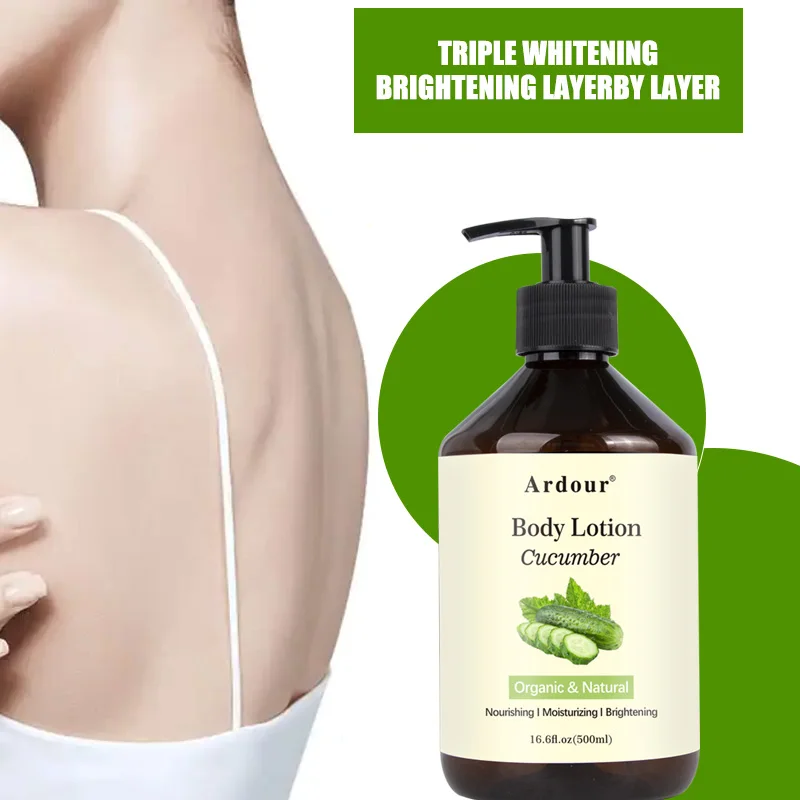 Private Label Refresh Fruit Body Care Lotion Skin Care Hydrating Cucumber Body Cream Butter Lightening Whitening Moisturizing
