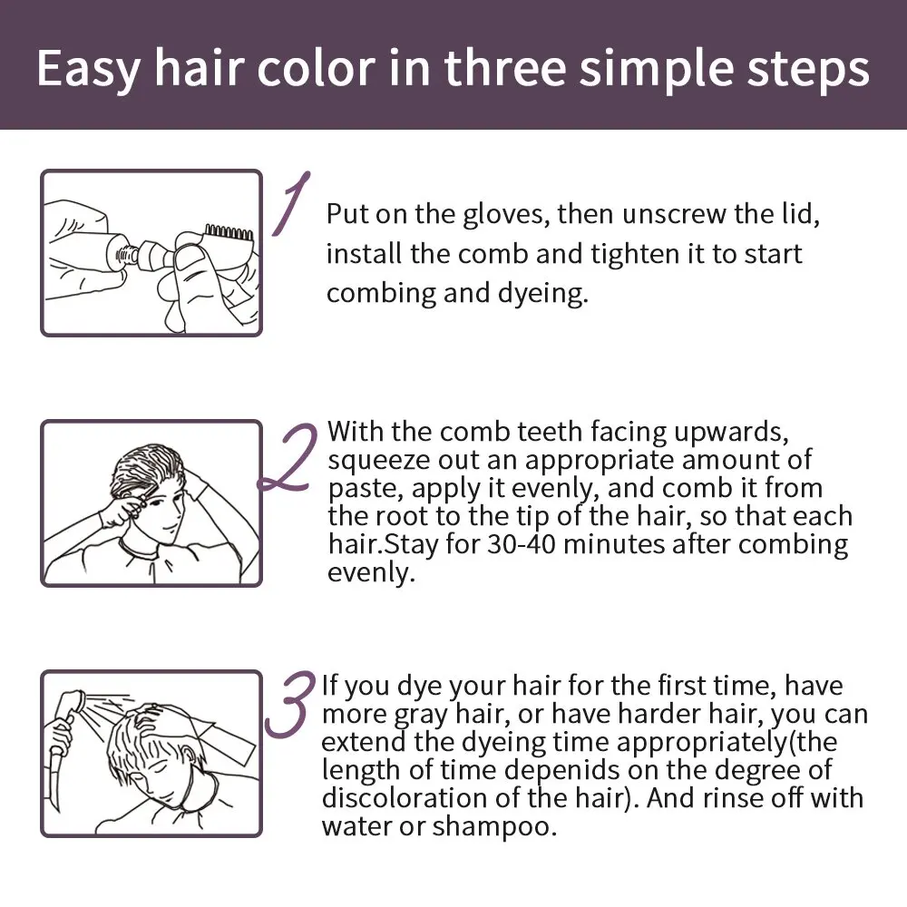 Professional Wholesaler Oem Hair Color Cream Ammonia Free Hair Color Hair Dye Cream with Comb