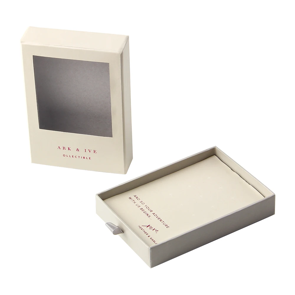 China manufacturers factory price customized logo coated paper cardboard luxury gift packaging clear jewelry box with window top