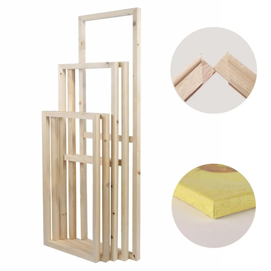 Solid Wood Canvas Picture Frame Kit DIY Stretcher Bars for Canvas Prints Diamond Oil Painting