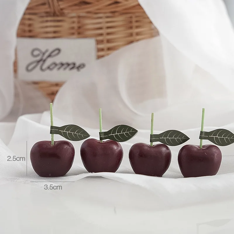 Creative Cherry Cherries Shaped Scented Candles Decoration Shooting Props Cherries Fruit Scented Candles