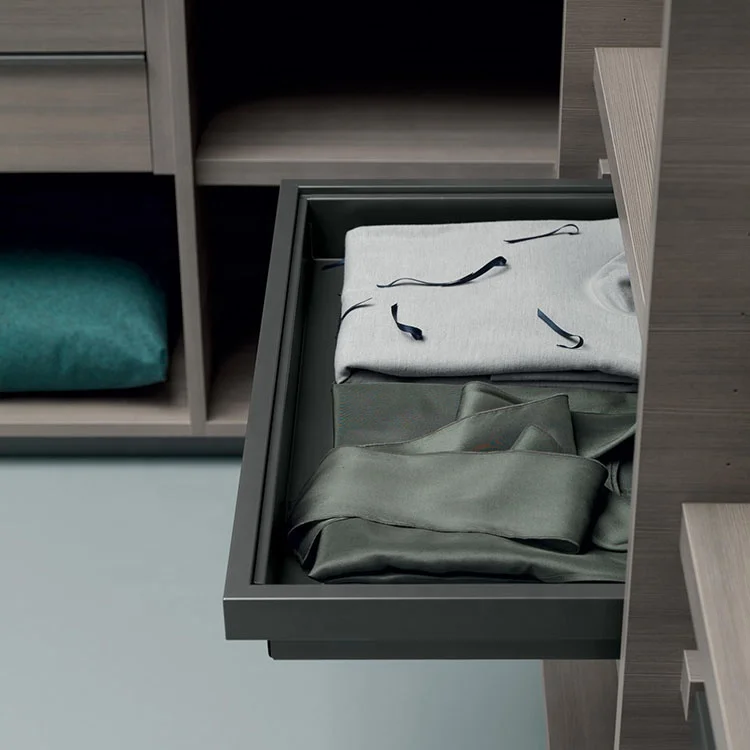 
Modern Walk In Closet Personal Cloakroom Customization Melamine Wardrobe Without Doors 