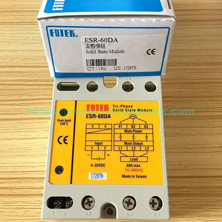 New arrival Original input 4 to 32vdc ABS SSR-DA series single phase solid state module relay FOTEK ESR-60DA-H