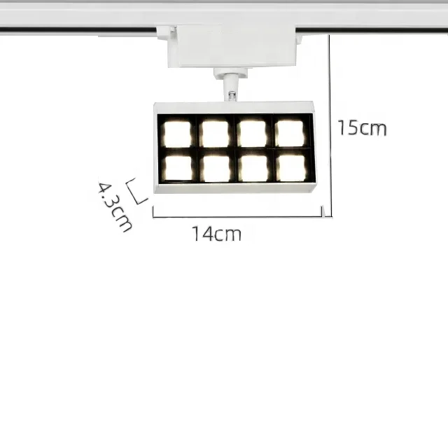Cheaper freight track light square 12w cob spotlight aluminum led track light for gallery clothing shop