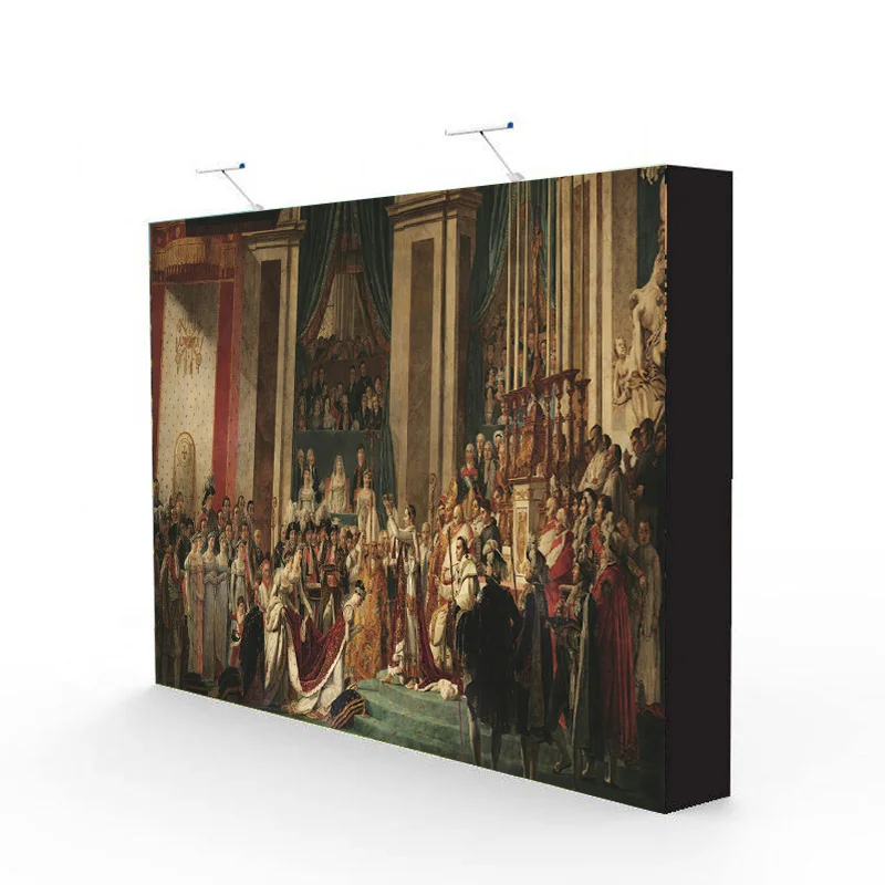 Custom Frameless Aluminum Fabric LED Light Box Wall-Mounted Advertising Poster Display Light Box