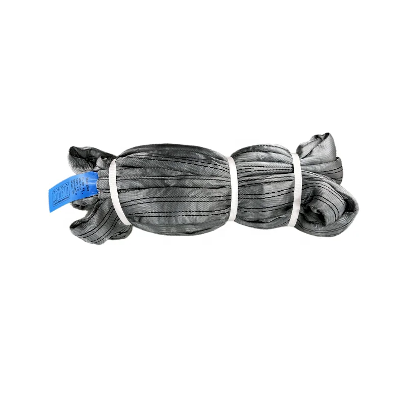 3ton 5ton 10ton 20ton 30ton Capacity Heavy Duty Polyester Cargo Pipe Pipeline Round Webbing Sling Belt Lifting Sling