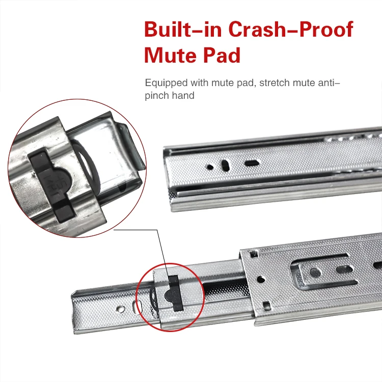 Kitchen Cabinet Drawer Slider Stainless Steel Telescopic Channel Rail Ball Bearing Drawer Slides For Vietnam