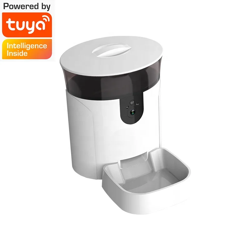 TUYA White Timing Feeding Support Smart Automatic WiFi  Auto Timer Pet Feeder