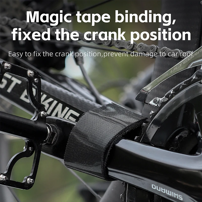 WEST BIKING Bicycle Suction Cup Rack With Storage Bag Aluminum Alloy Suction Cup Roof-Top Rear Bike Rack Car Roof Bicycle Rack