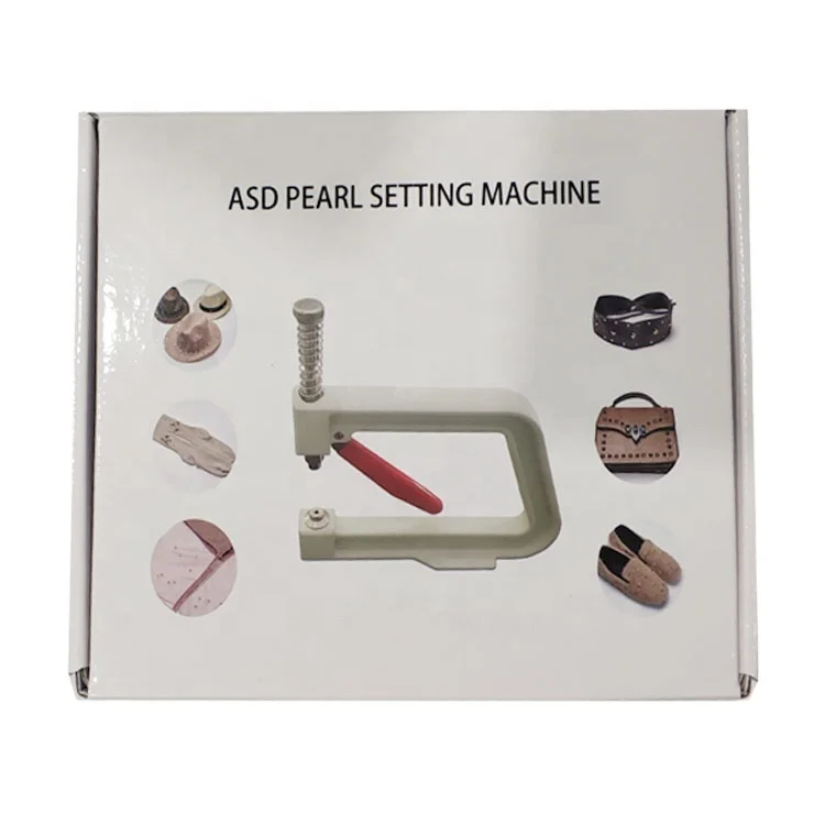 Wholesale  Mini ABS Round Imitation Pearls Kits Beads Punching Machine Pearl setting machine For DIY Garment