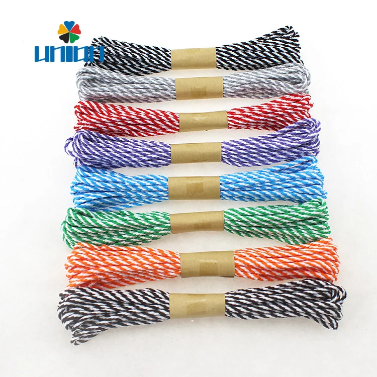 Wholesale colorful cotton cord string bakers twine for gifts wrapping