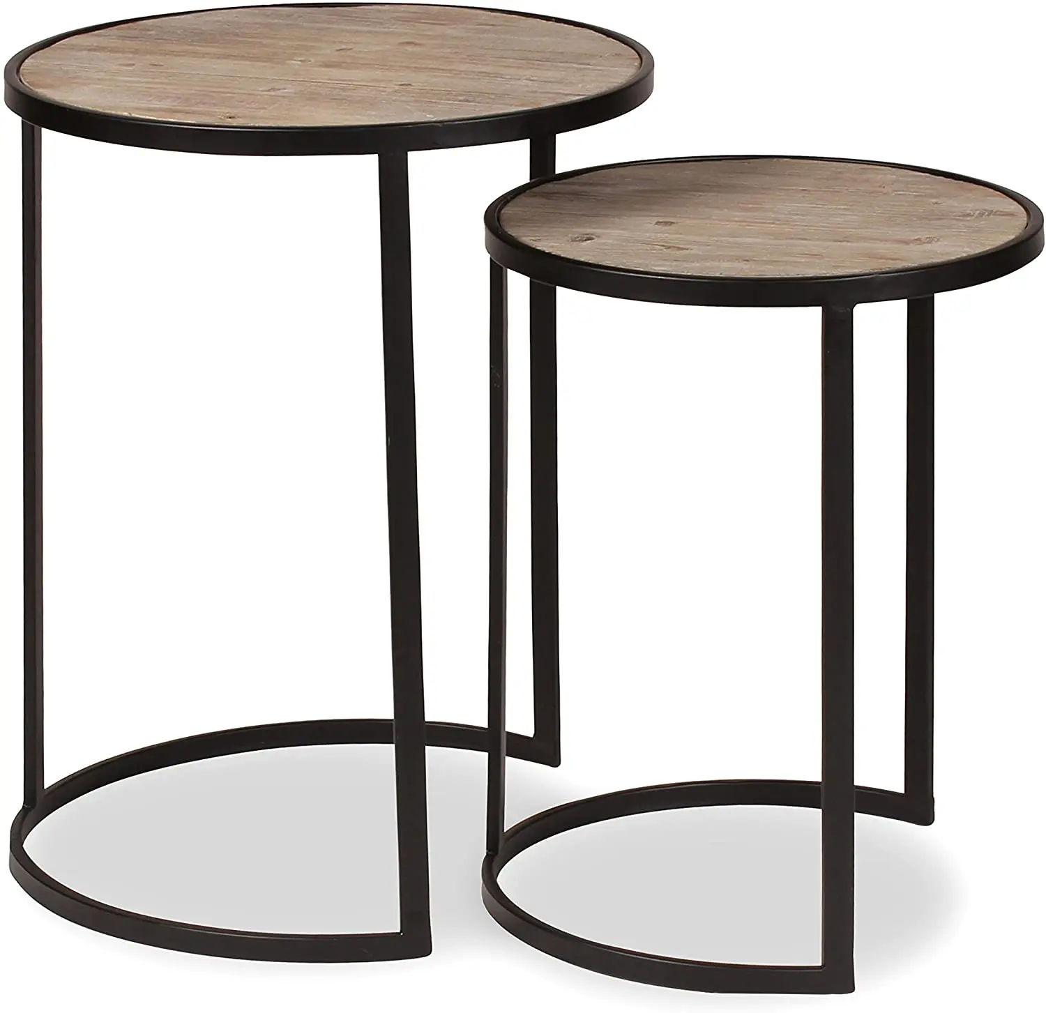 Современный стильный деревянный окрашенный металлический круглый журнальный столик