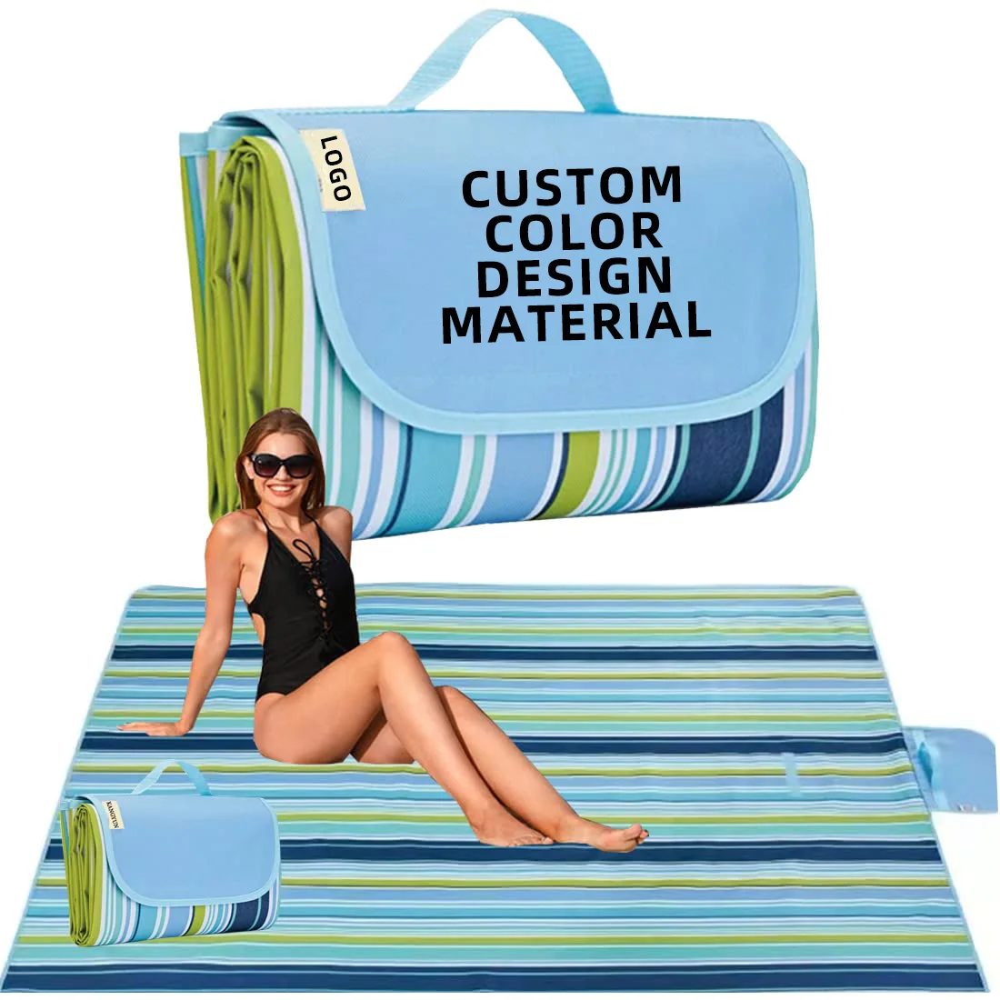 Hot Sale Outdoor Waterproof Picnic Blanket Foldable Portable Baby Multiplayer Camping Beach Picnic Mat