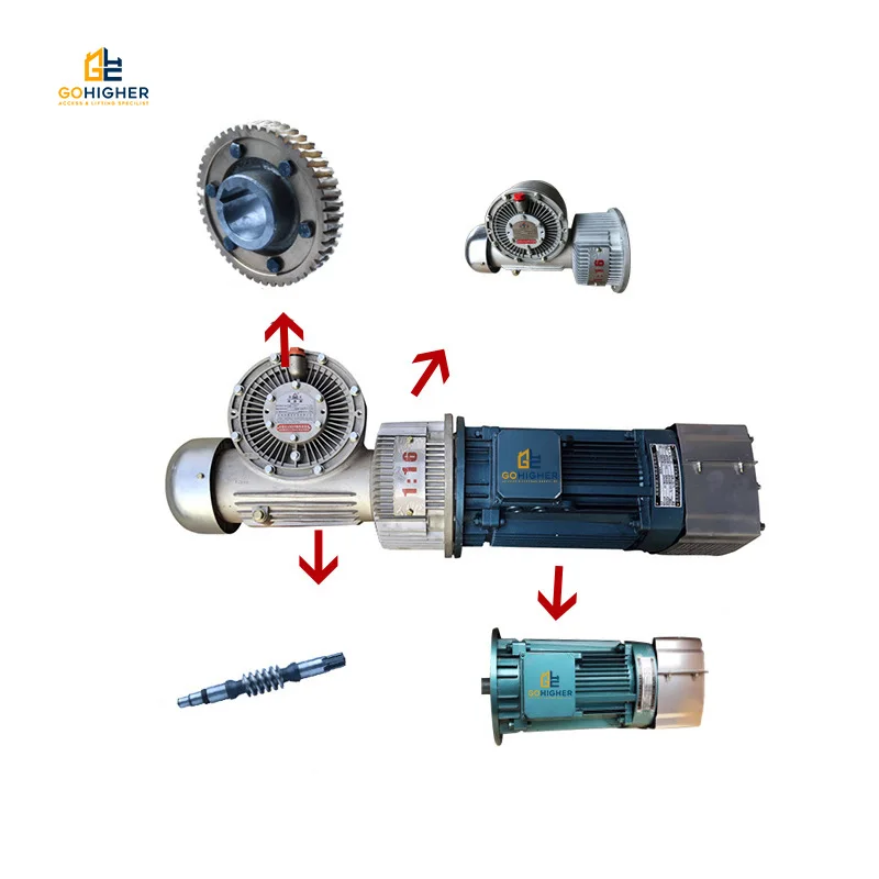 Gjj Sc200/200 строительный пассажирский лифт редукторный двигатель с редуктором подъемник Червячная Шестерня тремя приводами