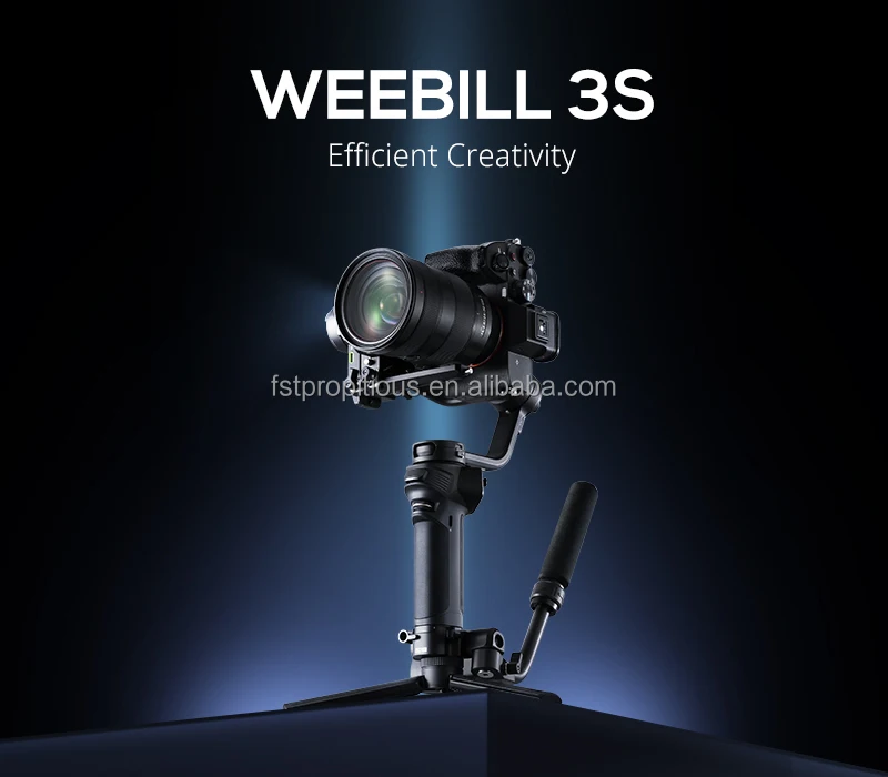 Zhiyun Weebill 3 3S 3-Axis Professional Video Gimbal Stabilizer for Sony Nikon Canon Panasonic LUMIX DSLR Mirrorless Cameras