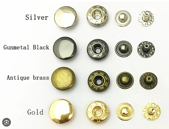 High Quality brass material fastener for leather, 12 mm cover Snap Button Press Stud for clothes and bags