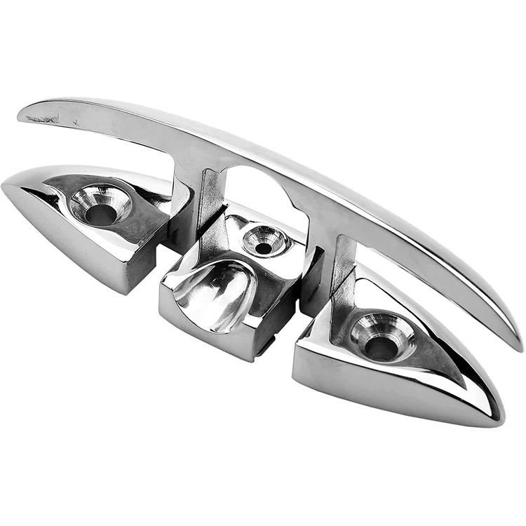 Stainless Steel 316 Flush Boat Cleats 6 inch Marine Yacht Sailboat Ships Floating Dock Cleat For Boat Accessories