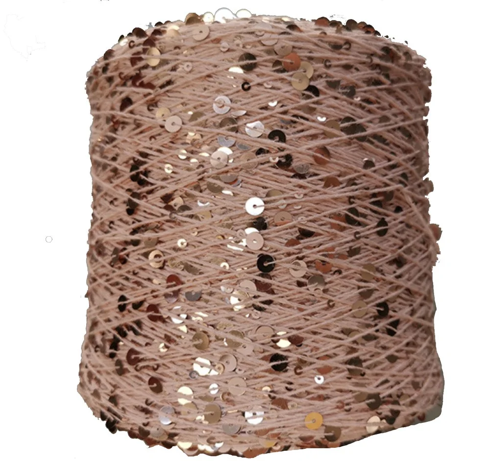 Fashion Trend Pure Cotton Dolls Sequin Yarn Is Used  For Knitting Clothes, Hats And Dolls Sequin Yarn