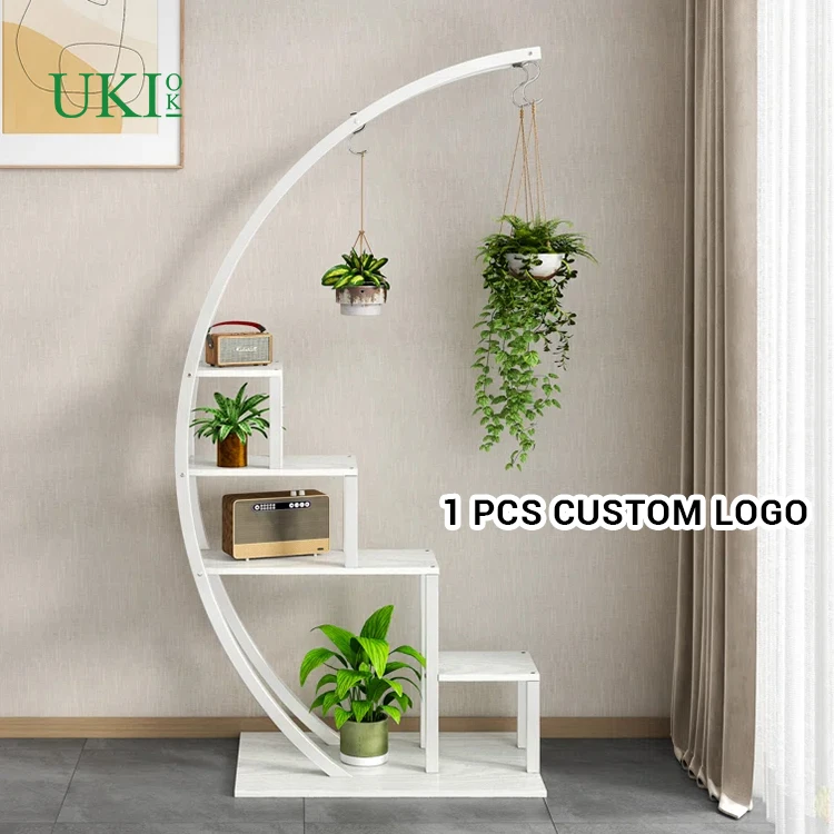 New arrival Semicircle Flower Display Stand Multi-Layer House Decoration Indoor Floor Plant Stand
