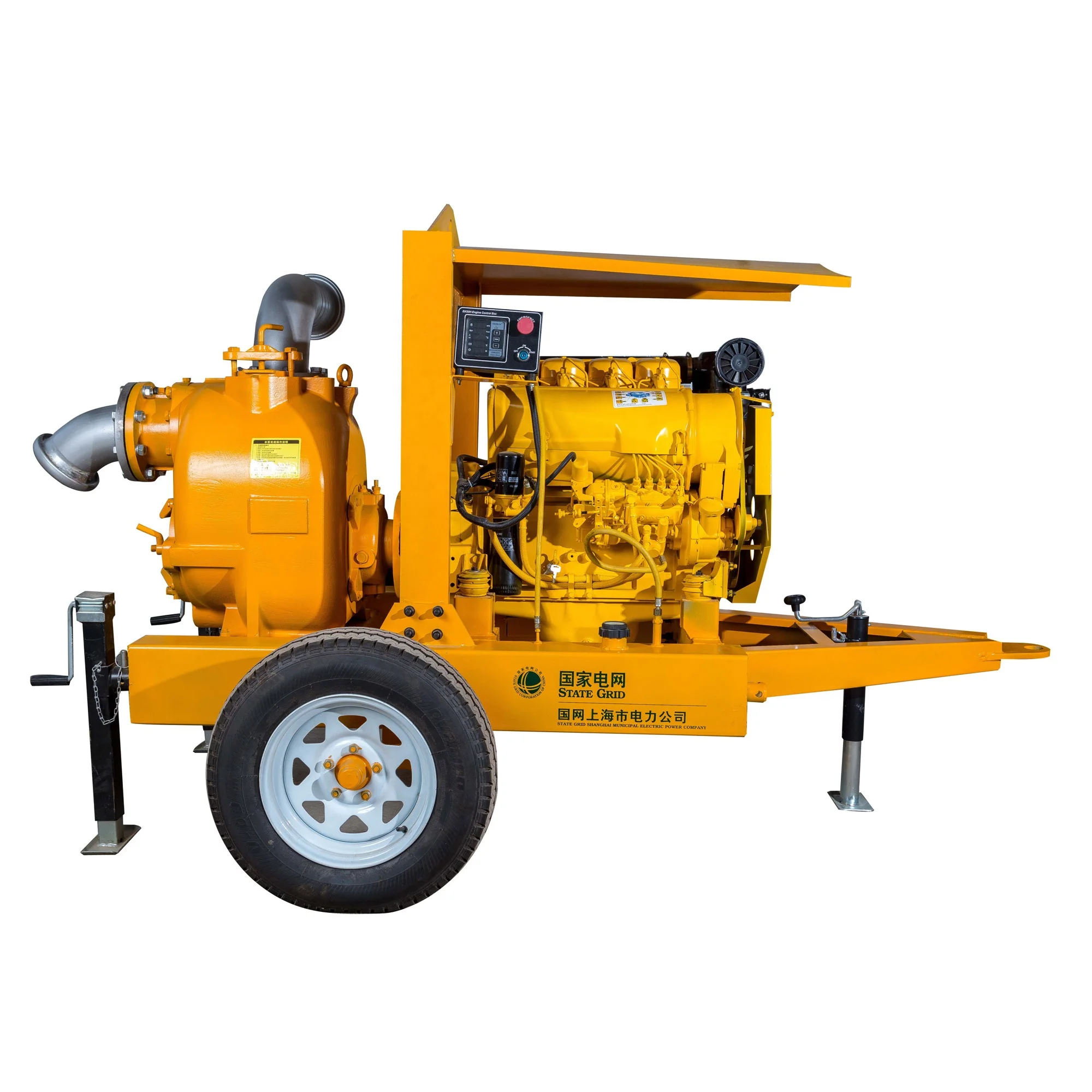 Self Priming Centrifugal 6 Inch Diesel Engine High Pressure Sewage Water Pump Machine With Tractor