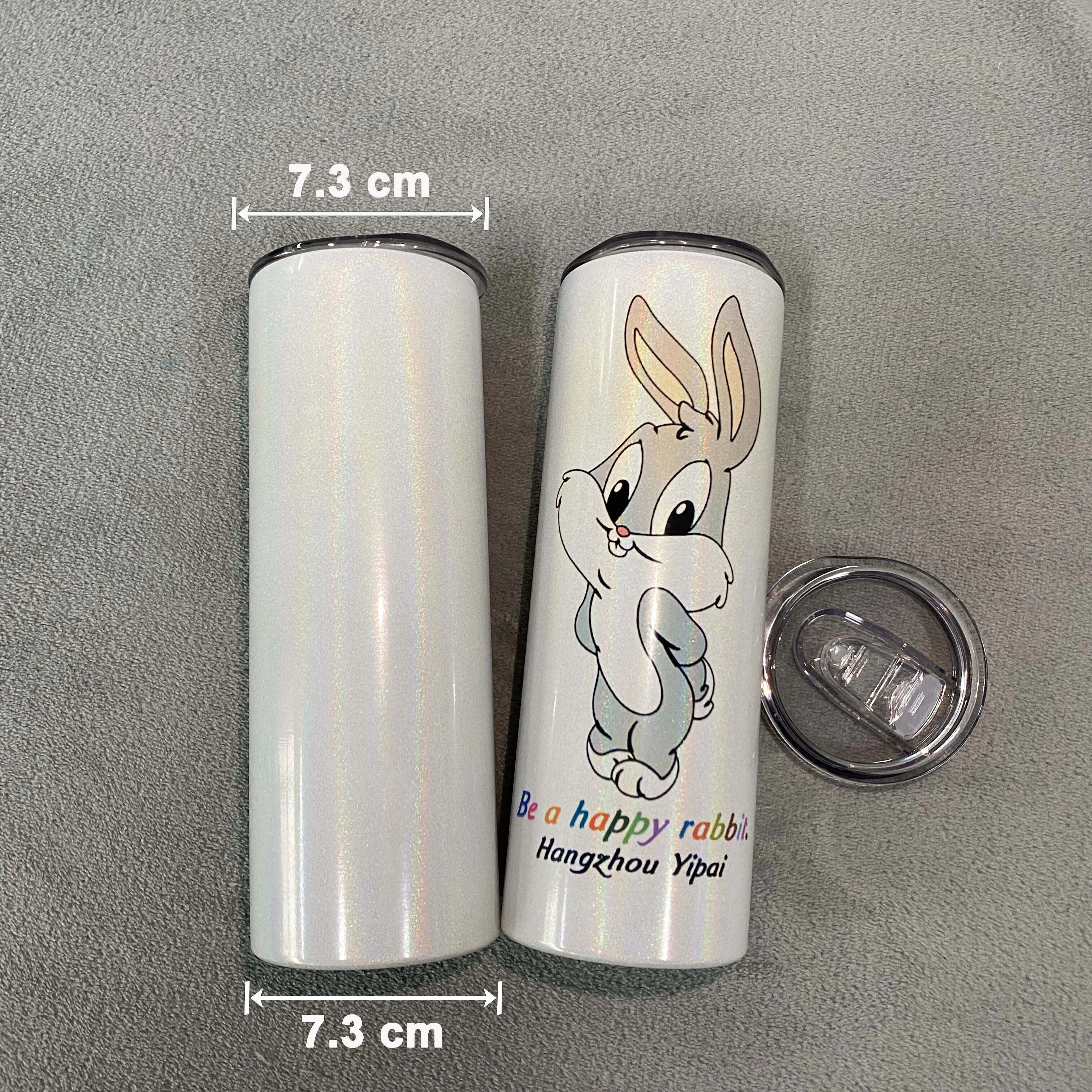 US warehouse travel coffee skinny cup double walled insulated 20oz stainless steel sublimation blanks tumbler with lid and straw