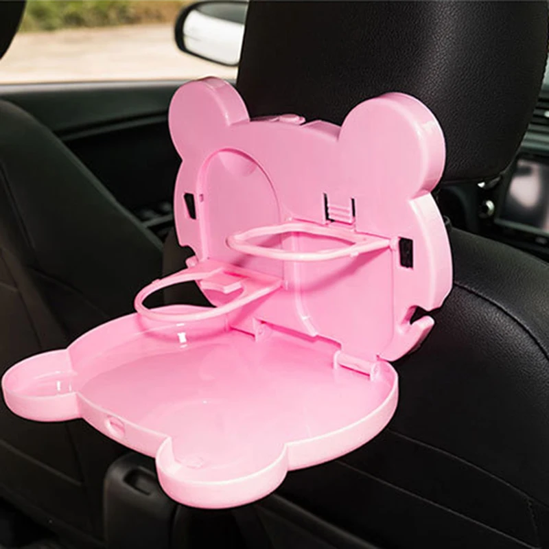 Cute Cartoon Backseat Table Foldable Multi-Function Portable Eating Tray Automobile Accessories Back Seat Car Food Tray