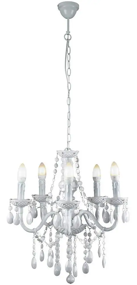 modern new design metal and plastic chandelier Black and white 5 Lamp  Ceiling light real shot HT72888-5C