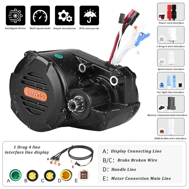 48v 1000w ebike bafang bbshd mid drive hub e bike motor kit cycle conversion kit electric motorcycle conversion kits
