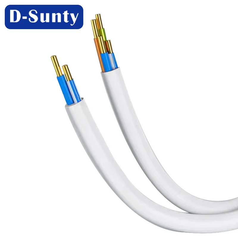 RJ11 flat telephone communication cable 26awg copper conductor 6p6c RJ12 voice signal transmission patch cord CAT3 network cable