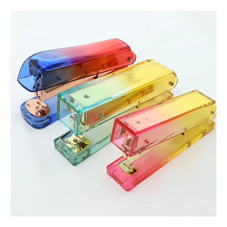 JSM Custom Shiny Metallic Stapler Stationery Series Plastic Staples Office-Working Handheld Agrafeuse