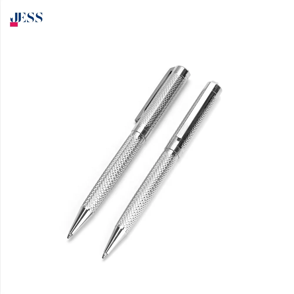 Ручка с матовым металлическим корпусом оптовая продажа современная новинка ручка для письма роскошная блестящая Посеребренная