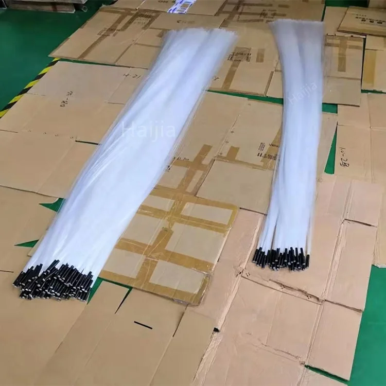 low attenuation super bright mixed size straight end glow lighting fiber optic Strands bundle