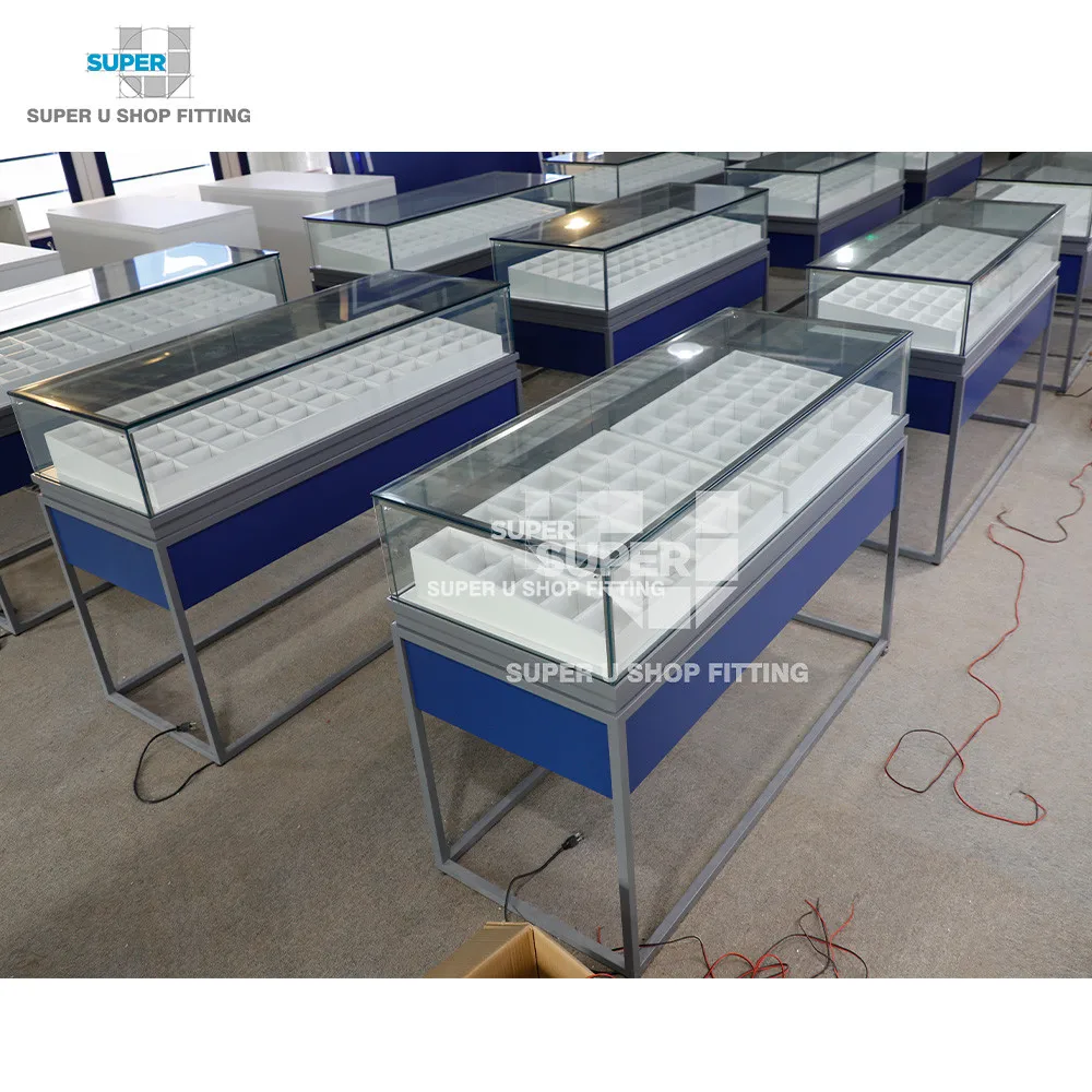 Retail Stainless Steel Souvenir Shop Fitting Custom Glass Display Cabinet Gift Shop Showcase for Sale