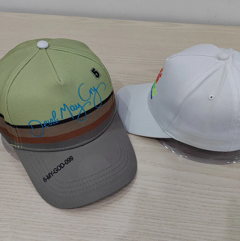 Customizable All-Over Print Snapback Baseball Cap with Embroidery Design Rubber Printed Caps-Personalize Your Own Style!