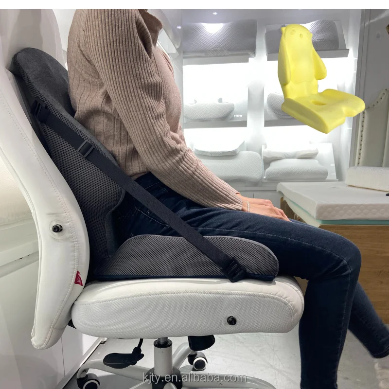 Новый дизайн подушка для сиденья из пены с эффектом памяти и спины Автомобильная поддержки поясницы шеи поддержка стула