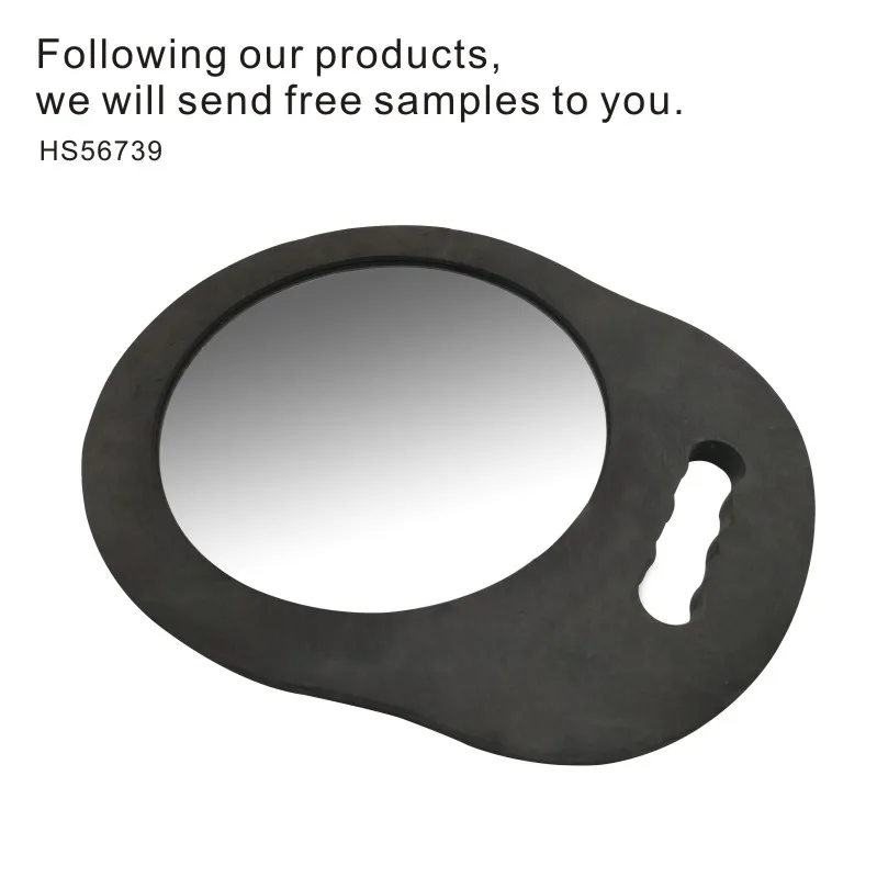 Wholesale Classical Eva Black Double Handheld Beauty Hairdressing Salon Barber Foam Mirror For Barbershop
