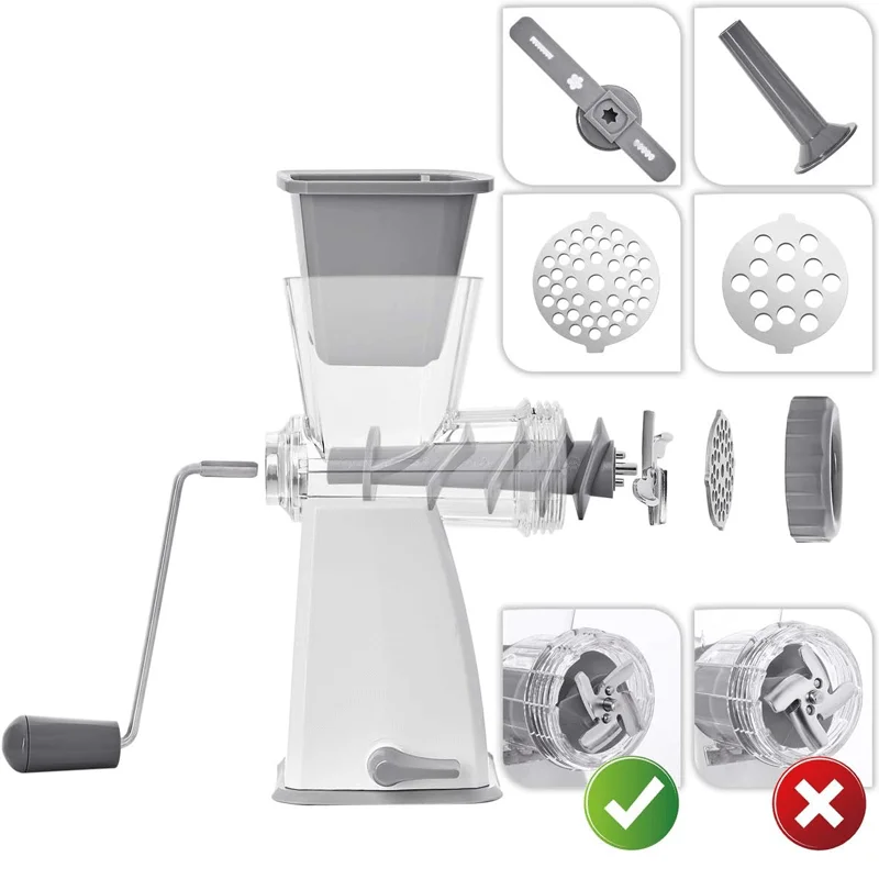 TAYHAO Handheld Kitchen Tool Home Meat Grinder Compact Mincer Food-safe Processor Adjustable Chopper Easy-to-use Grinder