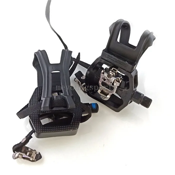 HOT Bearing Aluminum Commercial Indoor Spin Bike Pedals SPD Straps JD-037V Exercise Bike Pedals