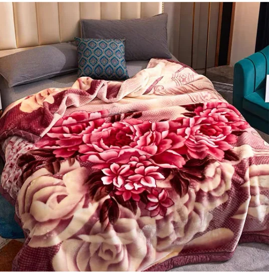 Factory Cheap Comfortable Super Soft Mink Raschel Blanket for Winter