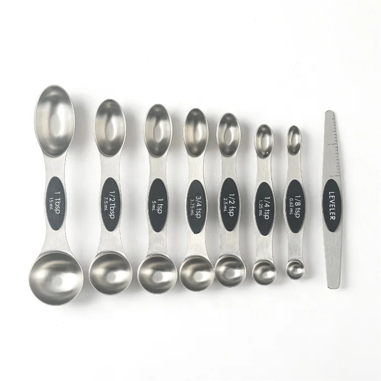 Food Grade  8 Piece Stainless Steel Digital Measuring Spoon Food Weight Measuring Digital Spoon Scale