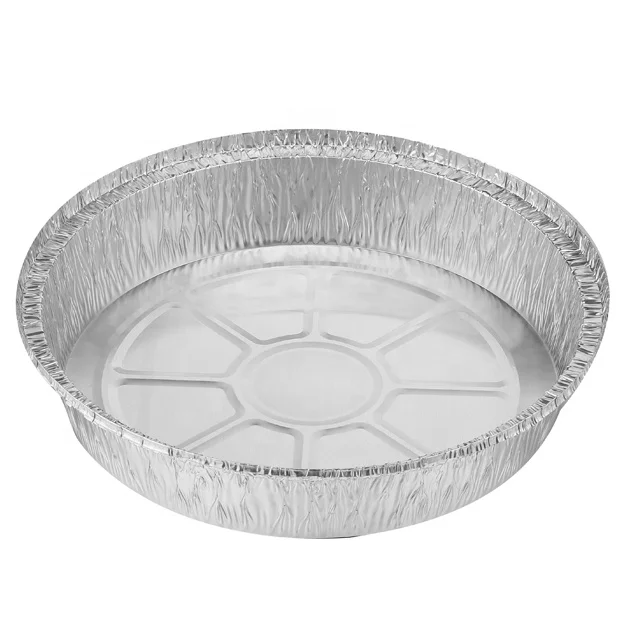 10 inch 26*5cm 2L big round disposable aluminum foil takeaway tray with lid RO10-C yysmallcap freshee aluminum container