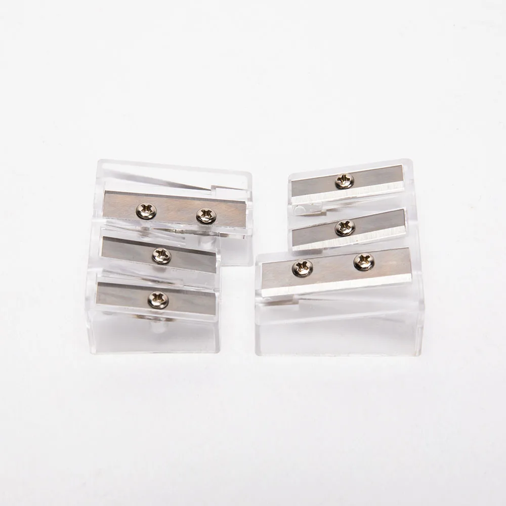 
funny design plastic portable three holes pencil sharpener for school office use 