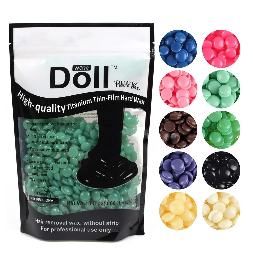 300g aloe Wax Beads Hard Solid Beans  Granules Hot Film Waxing Beads for Body  Hair Removal depilatory wax beans