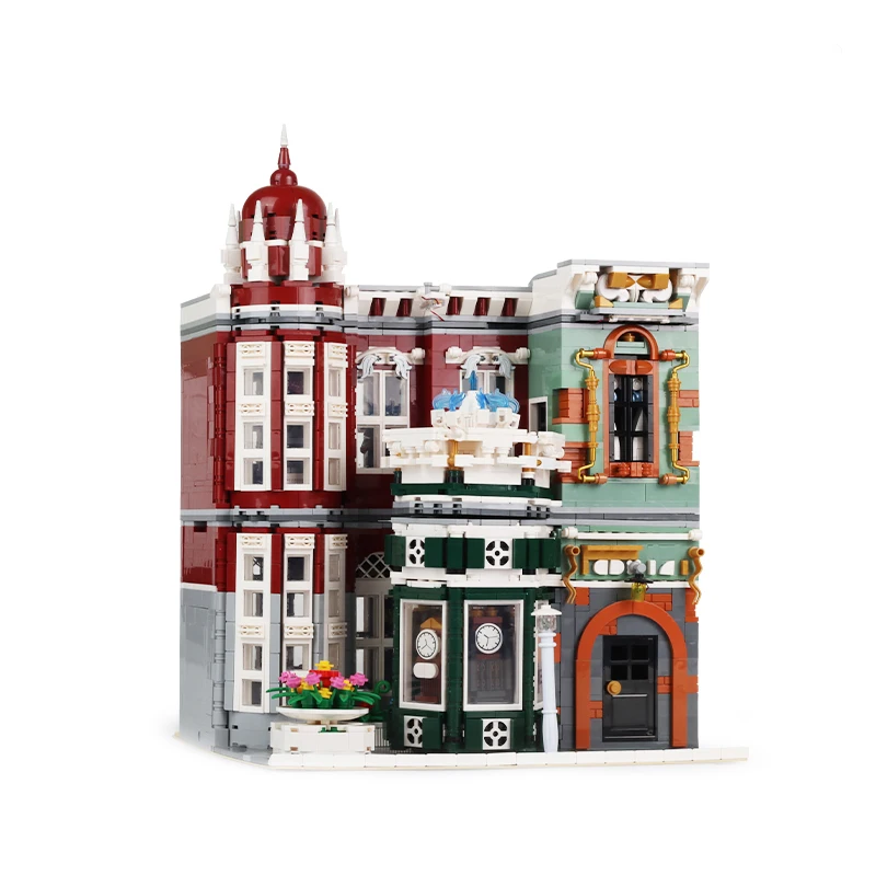 2021 NEW 3050pcs blocks With the lights antique collection shop Model Scene Set plastic flower building blocks for kids gift